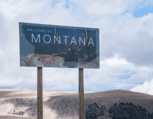 Welcome to Montana Road Sign