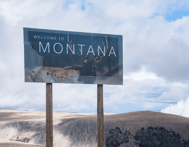 Welcome to Montana Road Sign