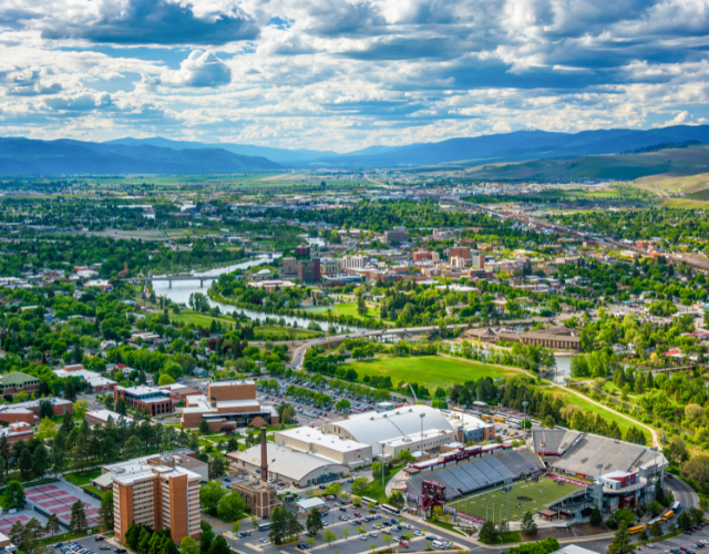 Missoula Montana View of the City From Mt. Sentinel
